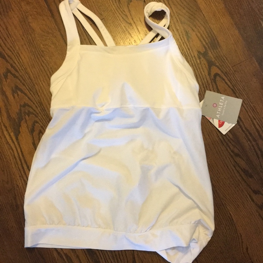 Athlete white top